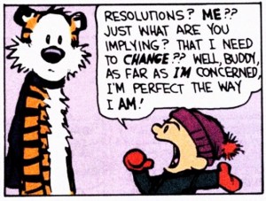 Calvin and Hobbes New Years Resolutions